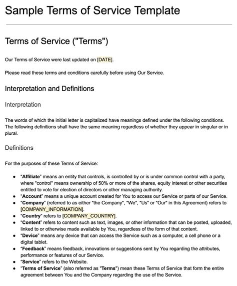 Terms of Service .
